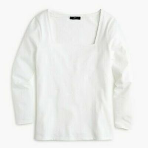 J. Crew Square Neck Long Sleeve Tee sz S